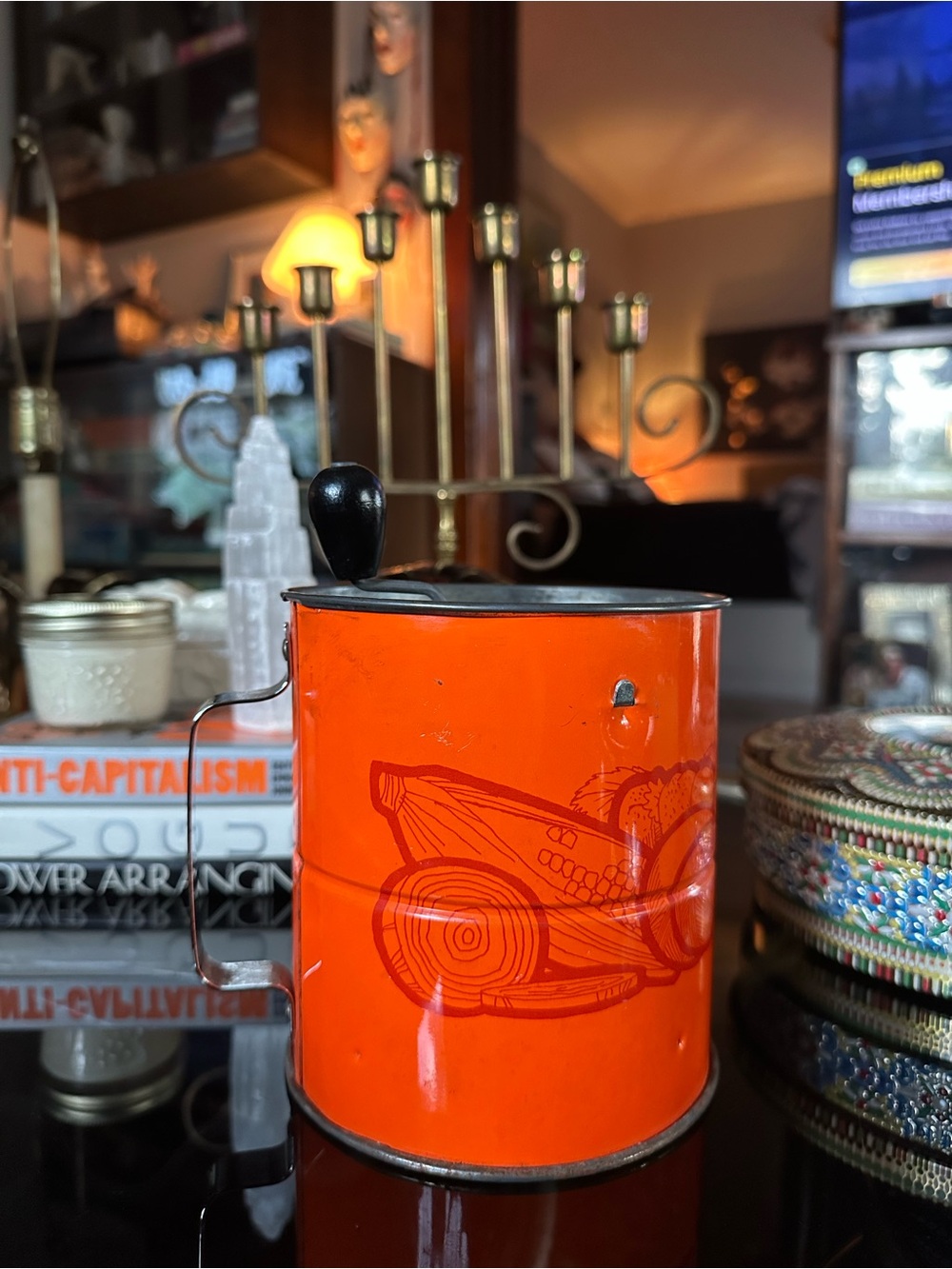 1970’s Androck Orange Flour Sifter Vintage Kitchenware Household